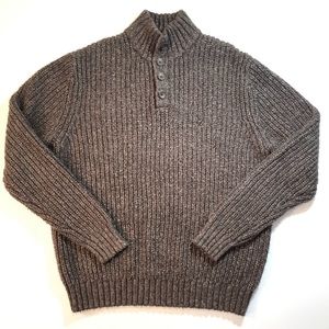 Nautica 1/4 Button Heavy Knit Cotton Sweater Sz XL